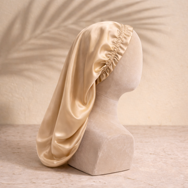 Bonnet de nuit en soie de mûrier – Modèle long