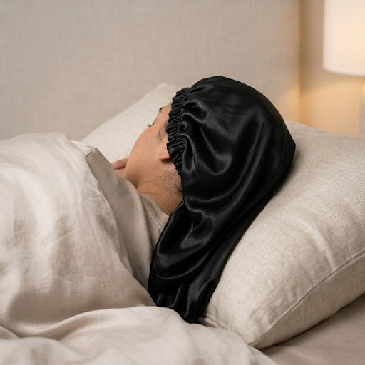 Bonnet de nuit en soie de mûrier – Modèle long